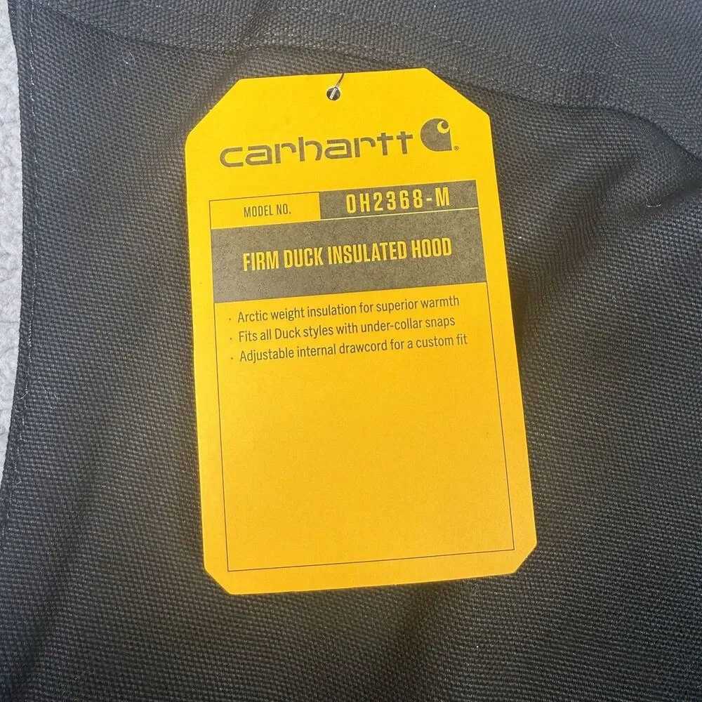 Carhartt 102368 Firm Duck Hood Insulated 2XL-5XL Black OH2368-M Arctic Quilt NWT